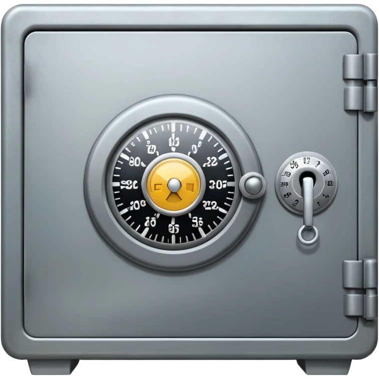a safe or locker inside a vault emoji