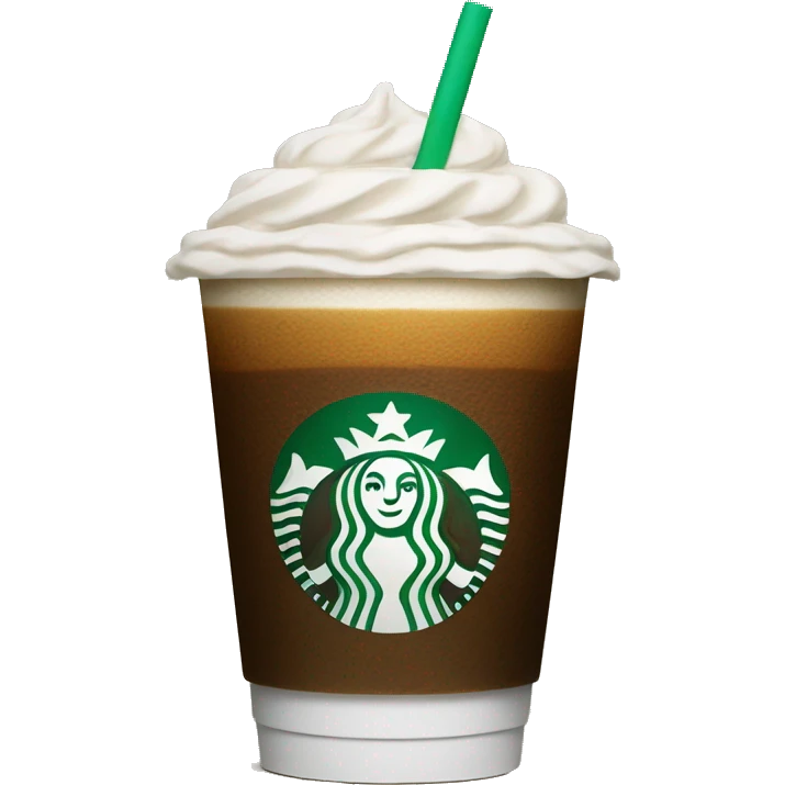 Starbucks coffee drink but mad emoji