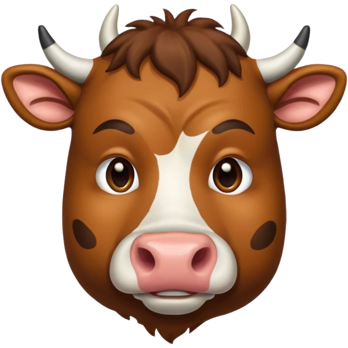 A man with s cow in his face emoji