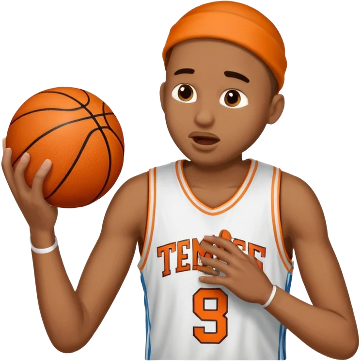Fais un emoji qui est la célébration d’un joueur qui a un doigt sur sa tempe et un autre doigt de son autre main sur sa bouche qui fait chut  emoji