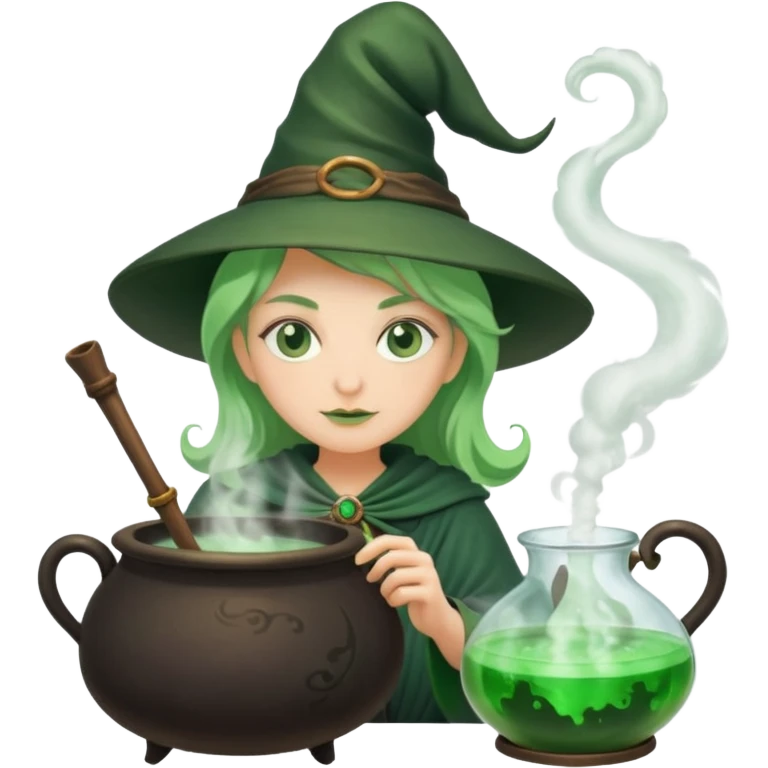 green witch cooking potion emoji
