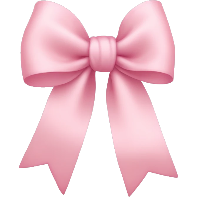light pink bow on light pink bow emoji