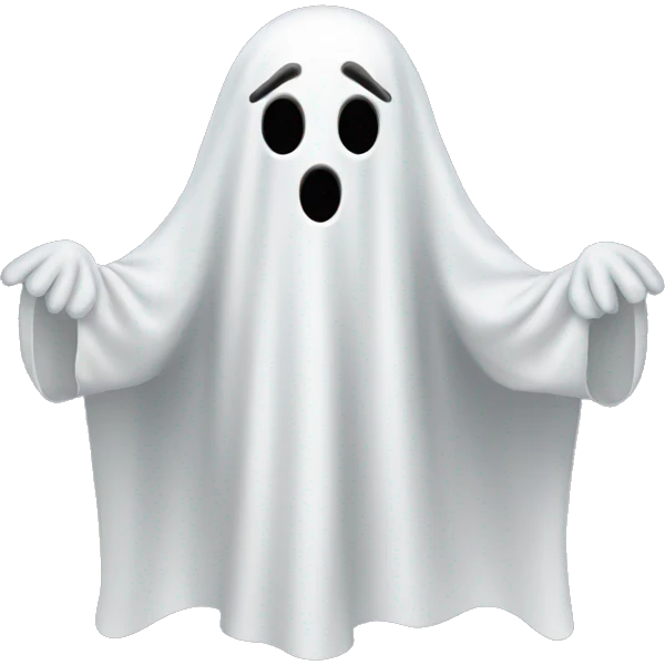 ghost costume. Not evil emoji