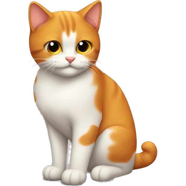 Gato con mucho pelo naranja emoji
