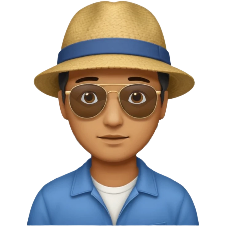 hombre viendo un bote emoji