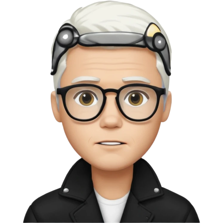 justin bieber with white hair and glasses emoji