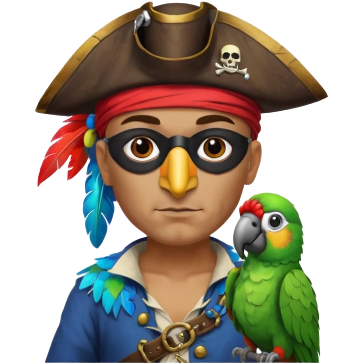 pirate and parrot emoji