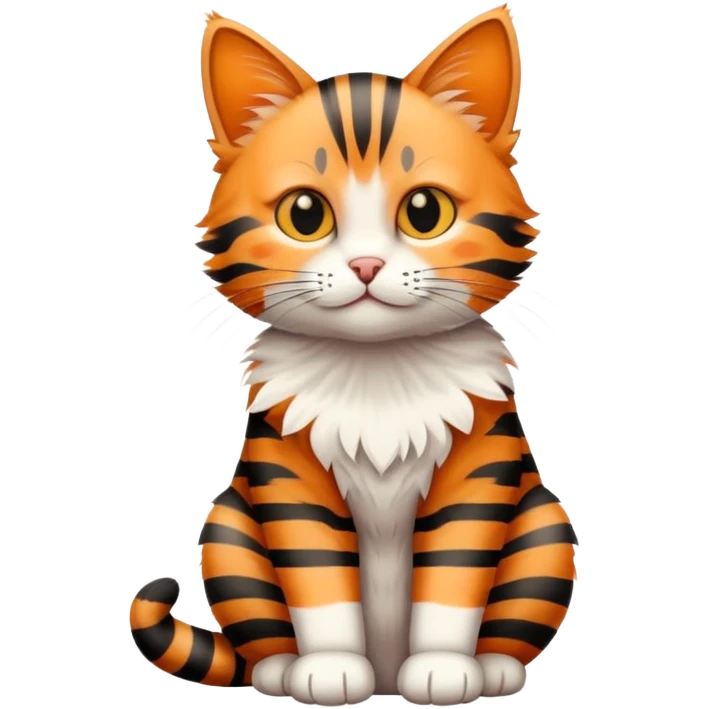 Tabby cat cub sitting  emoji