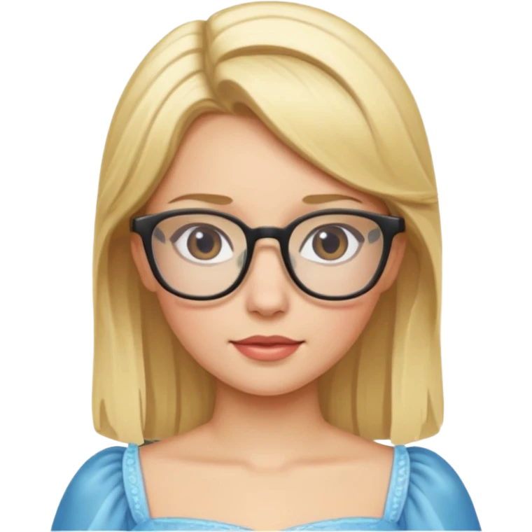 blonde haired princesse with glasses emoji