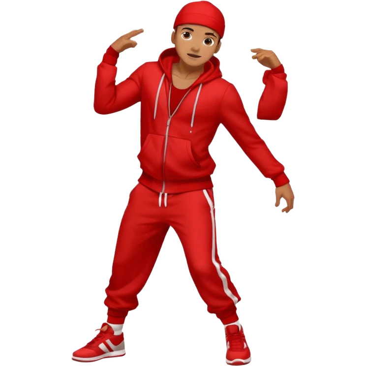 a man streetdancer with red outfit emoji