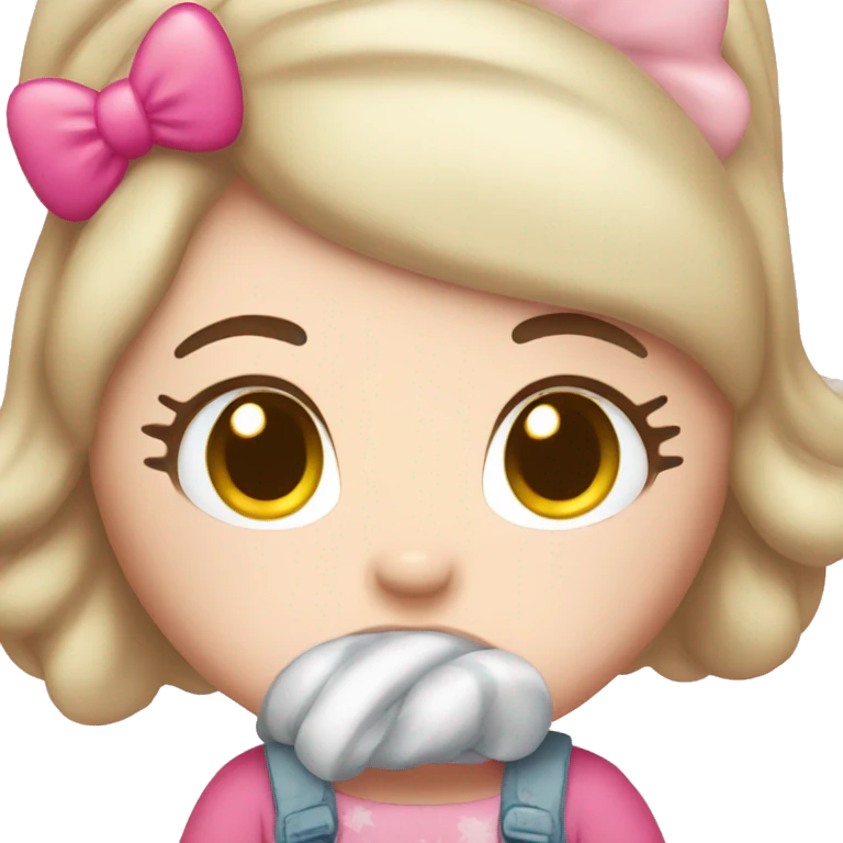 Tired Hello Kitty girl emoji