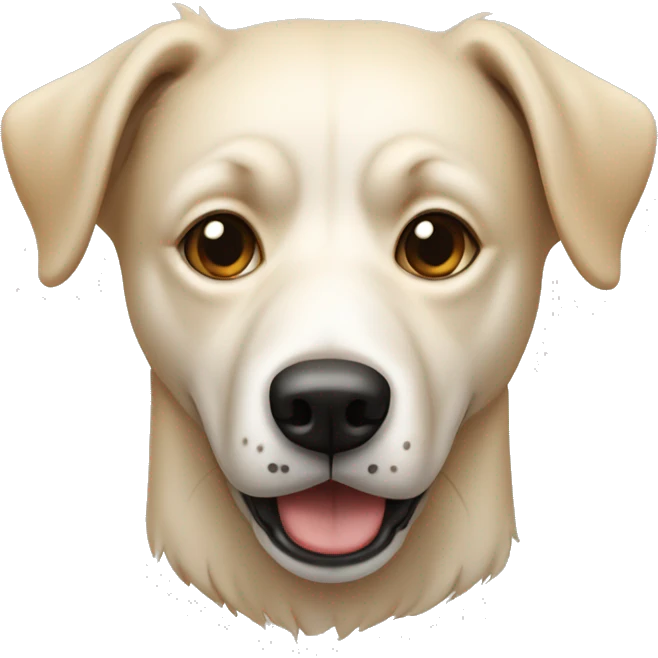 white beige mongrel dog  emoji