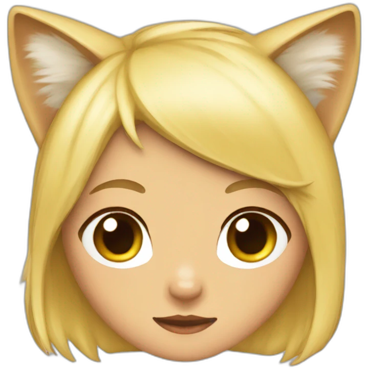 sexy blonde cat ears emoji