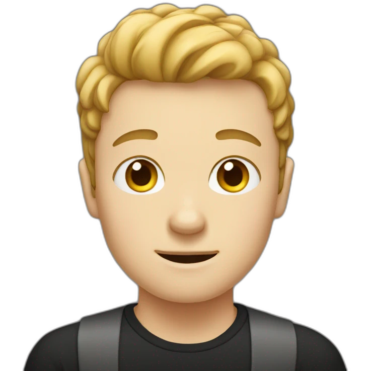 white boy with square mustache emoji