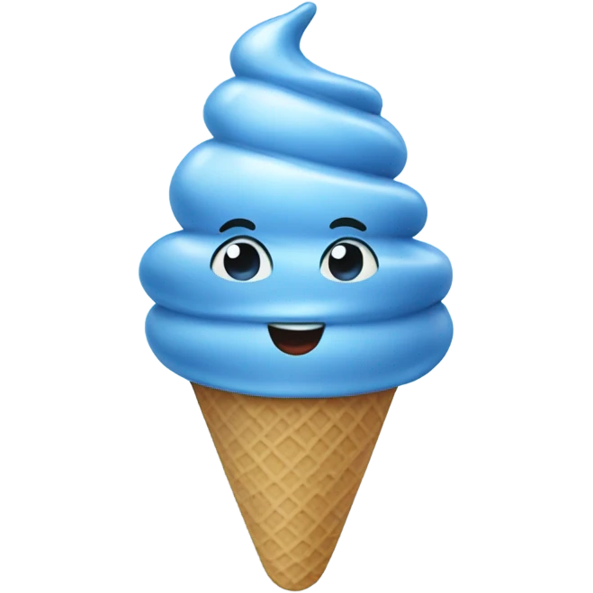 Blue ice cream emoji