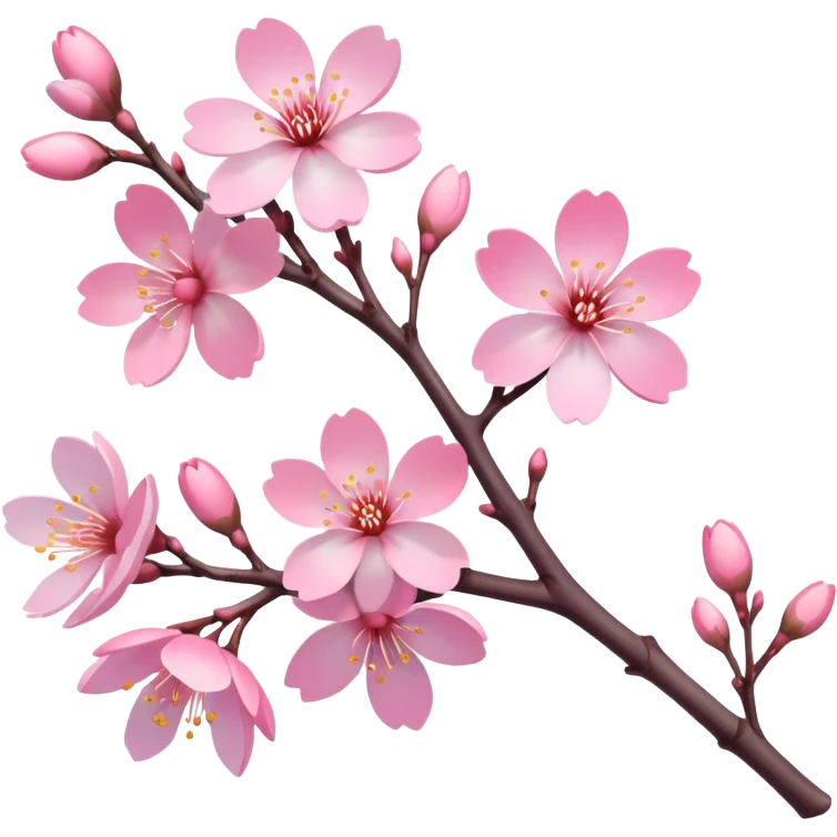 sakura branch with a pastel gradient emoji