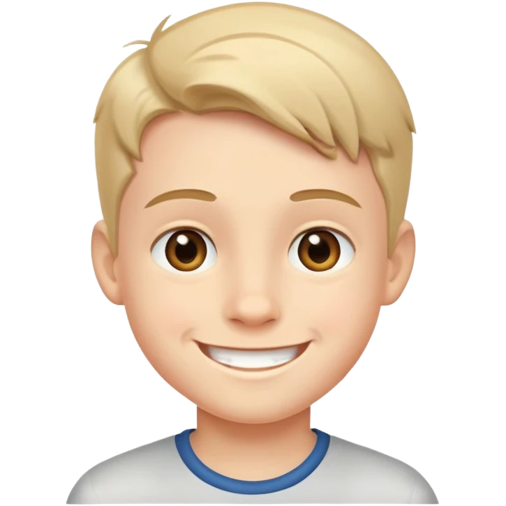  boy with a smile emoji