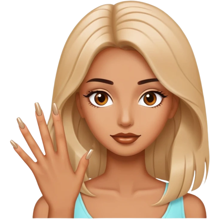 long nail baddie girl emoji