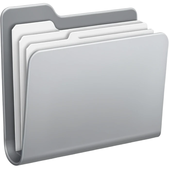 white and gray folder empty emoji