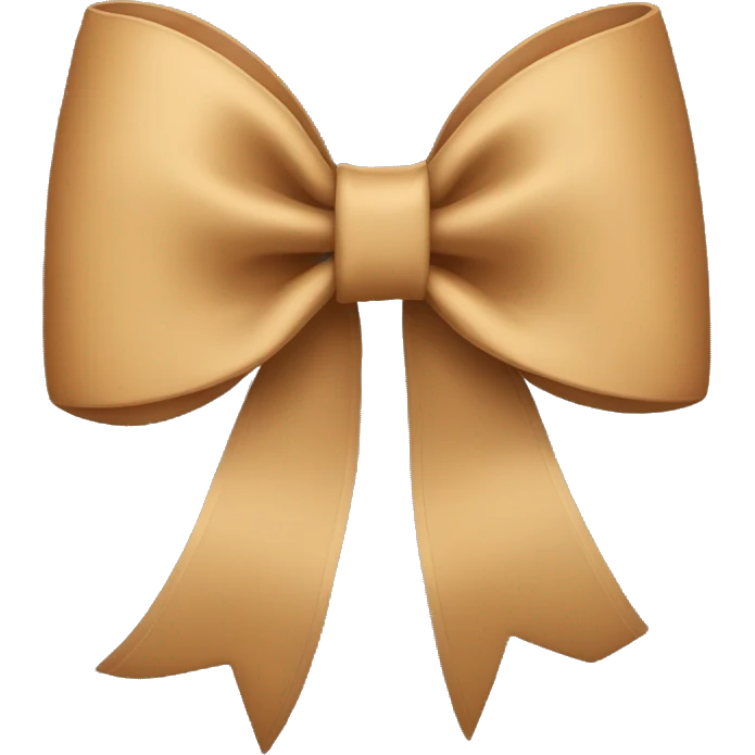 Tan bow emoji