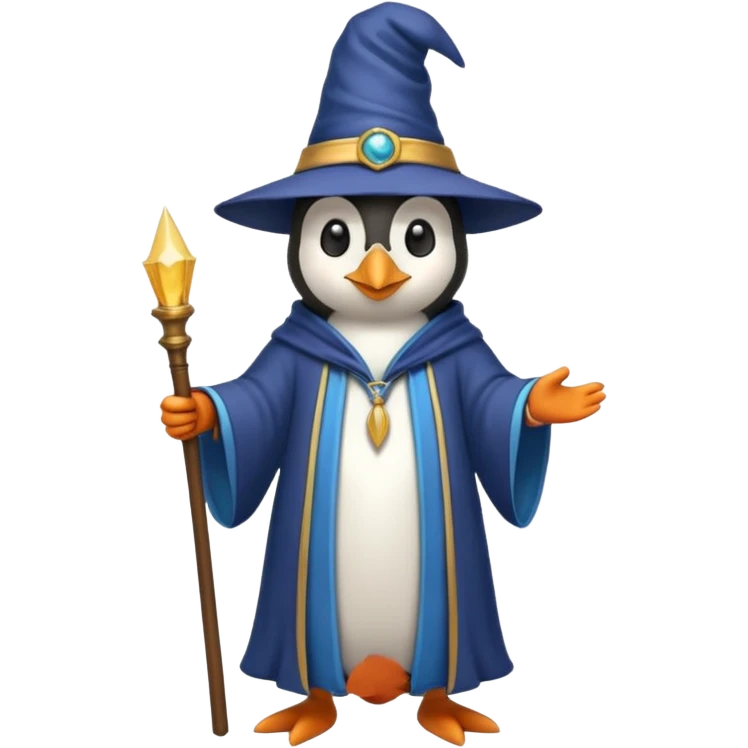 Penguin Wizard emoji