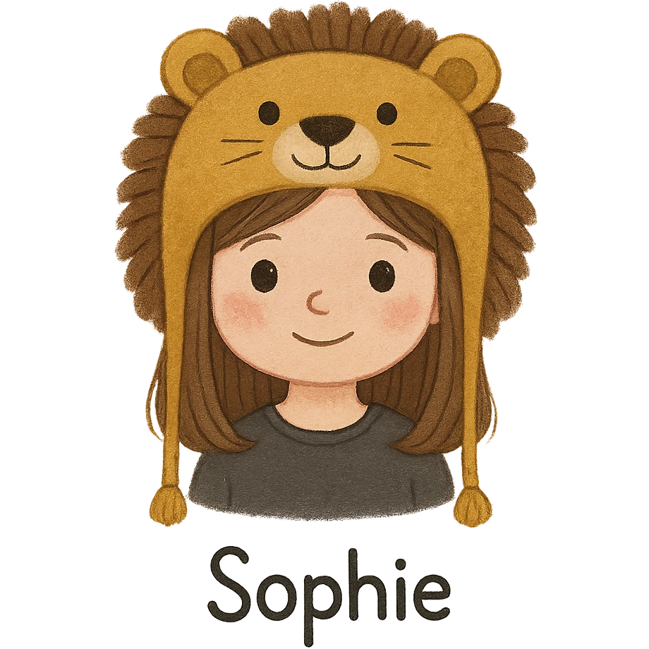 Sophie hat lion emoji