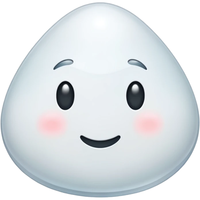 white gum drop emoji