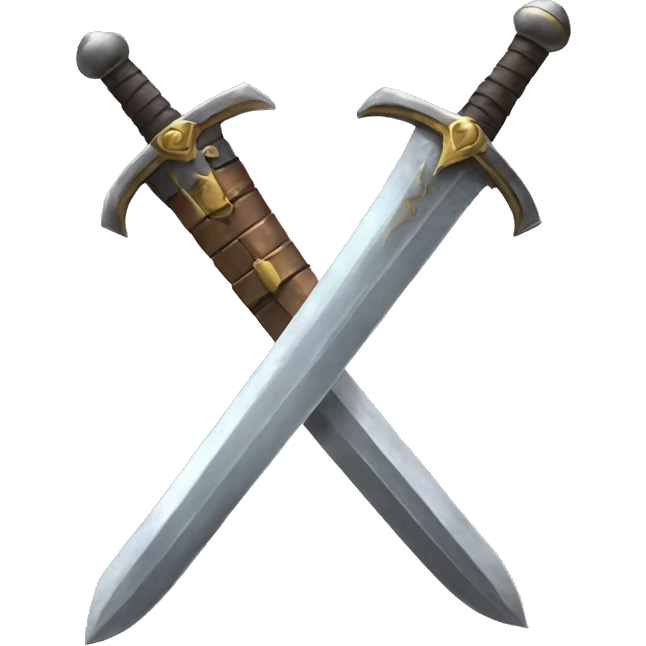 Two knights fighting sword emoji