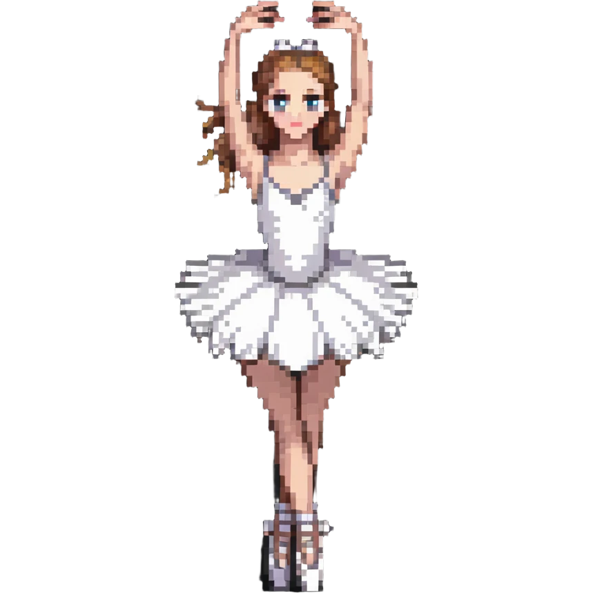ballerina dancing on pointe shoes with arms in fifth position emoji