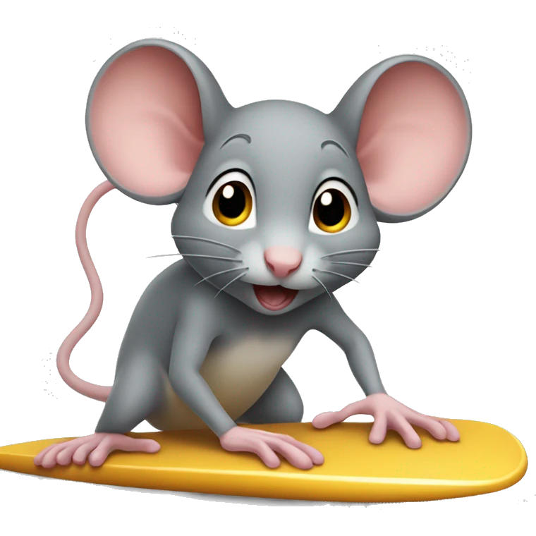 mouse with a table surf emoji
