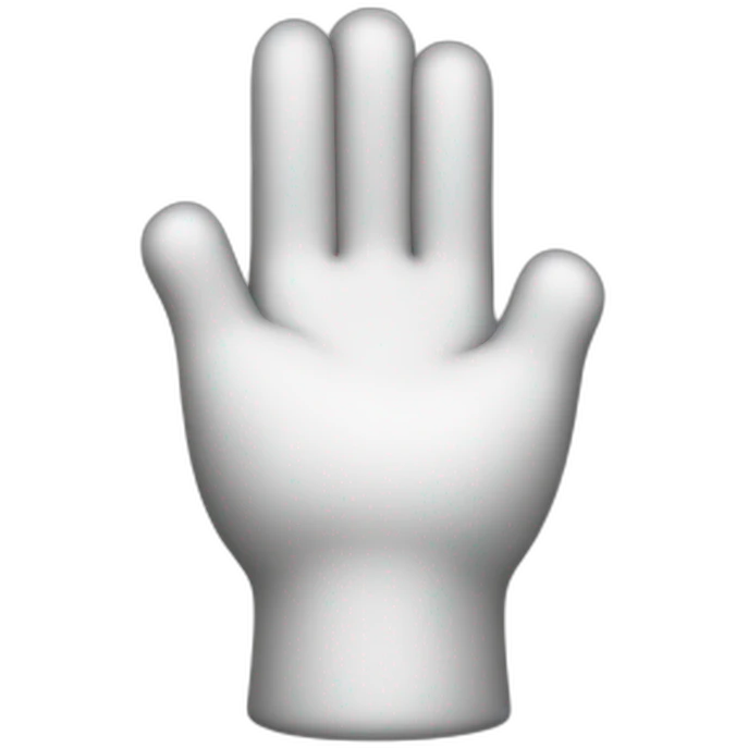 cartoon arm with white glove finger emoji