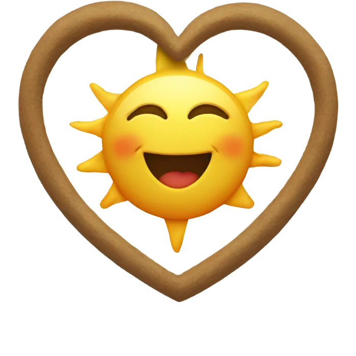 a heart and a sun  emoji