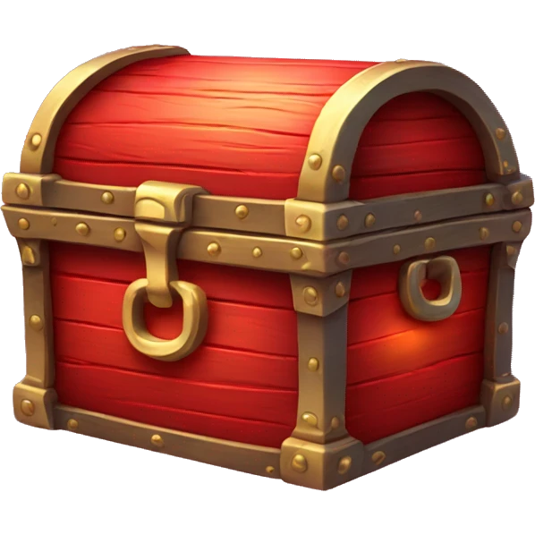 treasure chest red glowing neon emoji