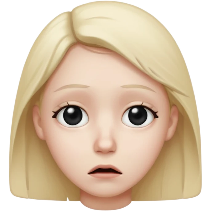 sad and confused with black eyes emoji
