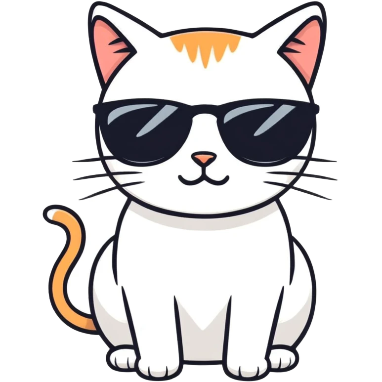 Cat with sunglasses emoji