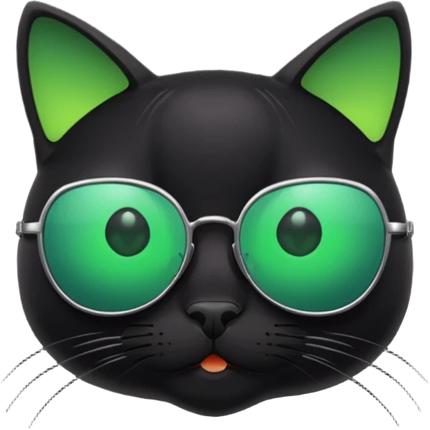 blackCat wearing sunglasses emoji
