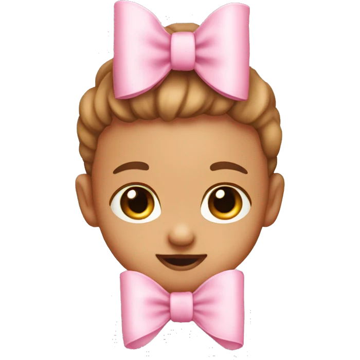 Cute baby pink bow emoji