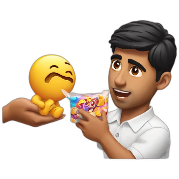 Rishi sunak takin candy from baby emoji