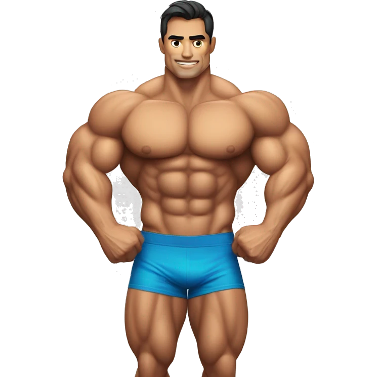 Muscular handsome man Bodybuilder, Mexican emoji