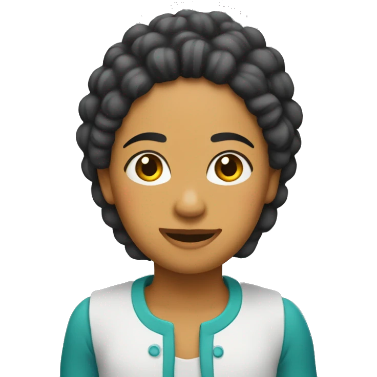 Chica con rulos emoji