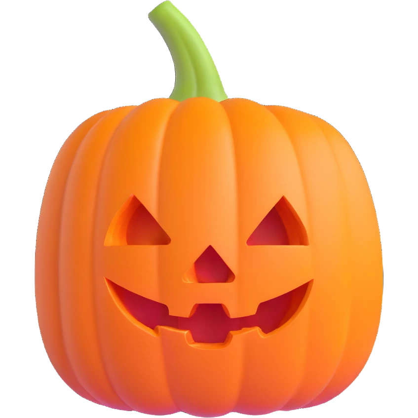 sweet pumpkin fruit, no face, no jack-o-lantern emoji