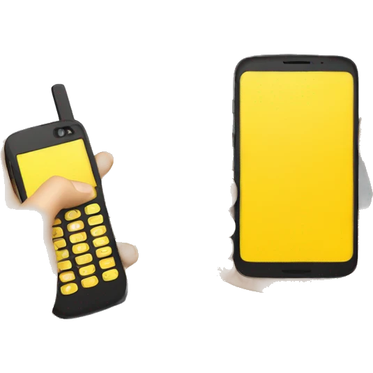 hand holding a phone with a yellow screen emoji