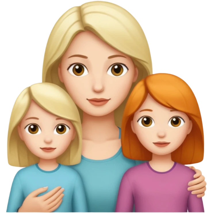 A mum and her two daughters emoji