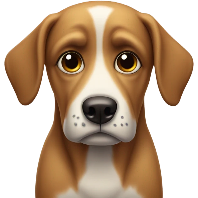 Dog with sad puppy eyes emoji