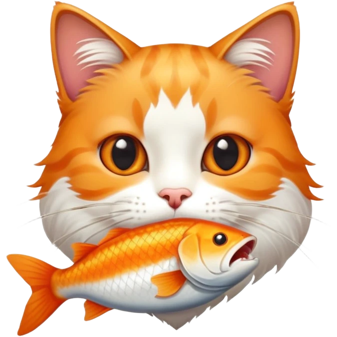 funny Taiwan cat eating fish emoji