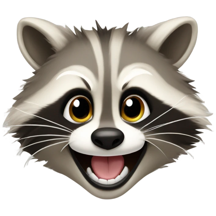 Laughing raccoon  emoji