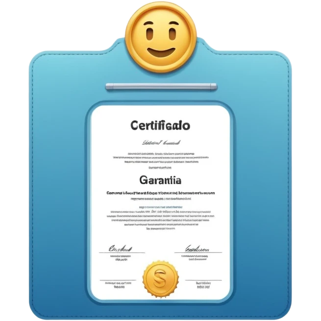 certificado de garantia  emoji