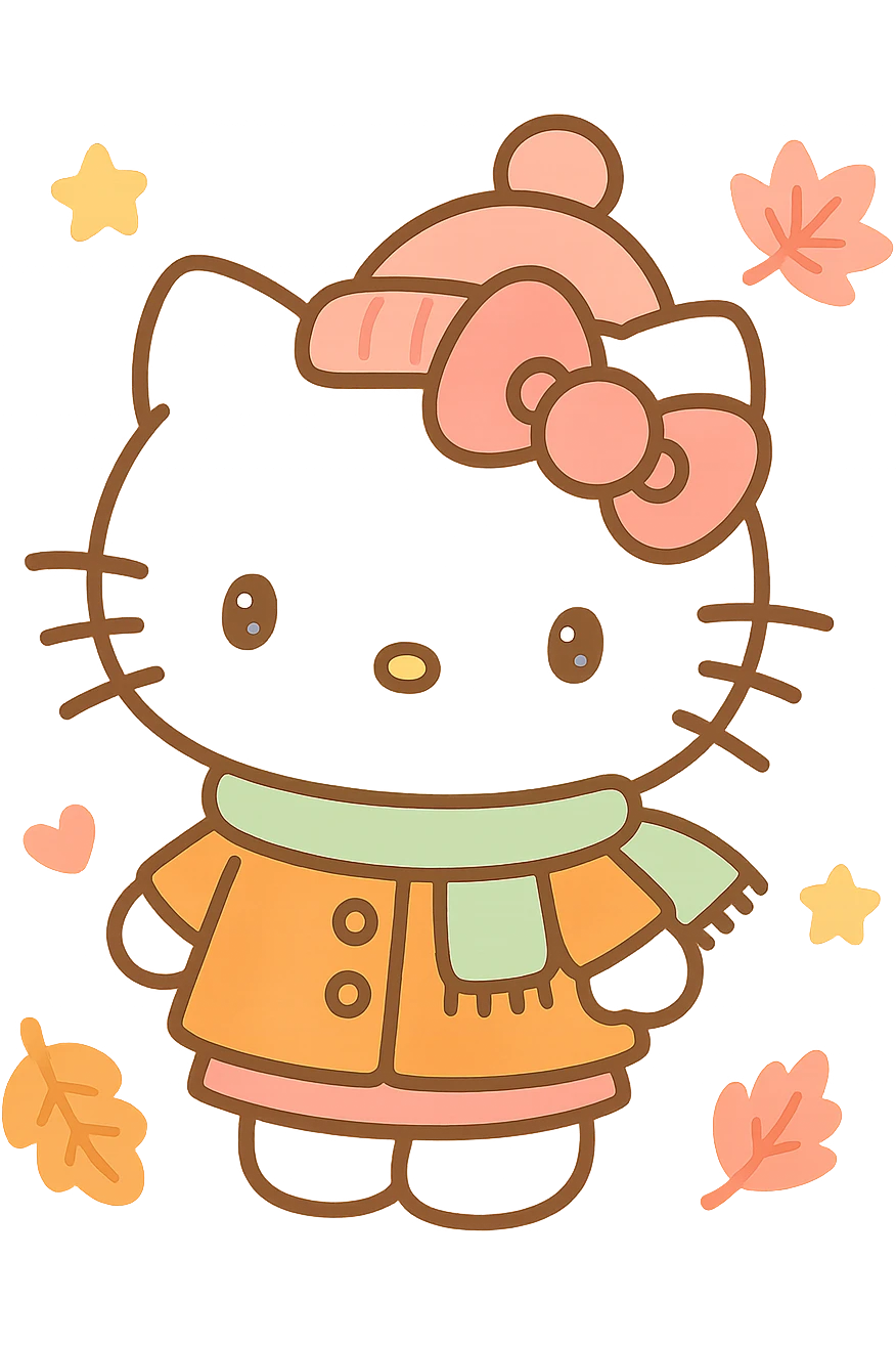 Hello Kitty Autumn Style emoji