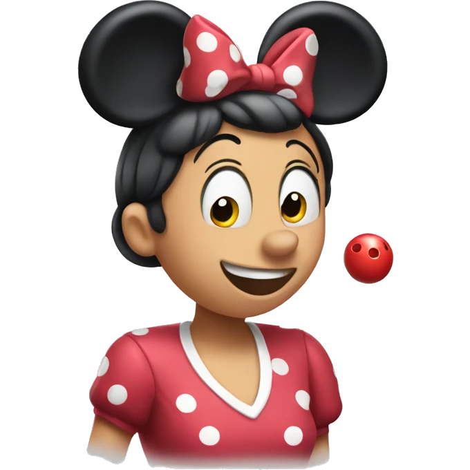 Minnie Mouse bowling  emoji