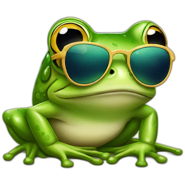 frog with sunglasses emoji